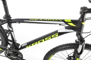 Kross Rower Kross HEXAGON 2.0 26" czarny-biały-limonkowy mat - 2019 14" 4