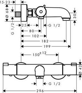 Bateria wannowa Hansgrohe BAT.ECO*STAT wanienka TERM 13201000 2