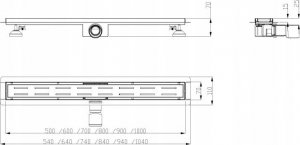 Hydroland HYDROLAND ODWODNIENIE LINIOWE SIMPLE 800 // OD.H.SIMPLE-800 5