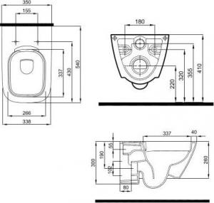 Miska WC Koło Modo Pure wisząca Rimfree powłoka Reflex (L33123900) 2