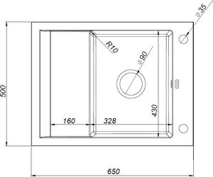 Zlewozmywak Kernau  granitowy Kernau KGS M 4565 1B1D Pure White 2