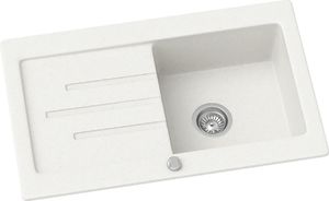 Zlewozmywak Kernau Zlewozmywak granitowy Kernau KGS V 45 1B1D White 2