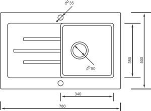Zlewozmywak Kernau Zlewozmywak granitowy Kernau KGS V 45 1B1D White 3
