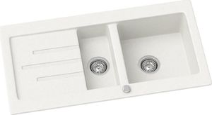 Zlewozmywak Kernau Zlewozmywak granitowy Kernau KGS V 60 1,5B1D White 2