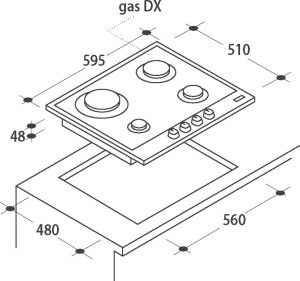 Płyta grzewcza Candy CVG64SPB 3