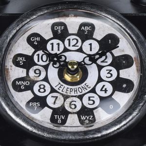 Segnale zegar na biurko, komodę, stół TELEFON metalowy RETRO uniwersalny (4554) 2