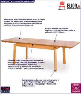 Elior Minimalistyczny stół Tudor - rozkładany 2