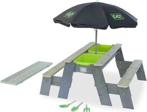 Exit Stół piknikowy Aksent z parasolem szary 1