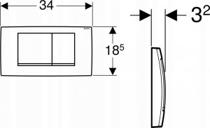 Przycisk spłukujący Geberit PRZYC. TWINLINE 30 BIAŁY/CHROM/BIAŁY GEBERIT // DLP.G.115.899.KJ.1 6