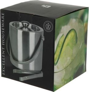 Excellent Houseware Pojemnik wiaderko termos na lód ze szczypcami 2