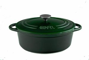 Gipfel Brytfanna żeliwna emaliowana Gipfel Majolica 3,4l ciemna zieleń uniwersalny 1
