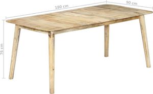 Elior Stół bielony z drewna mango Kelis 2X naturalny 8