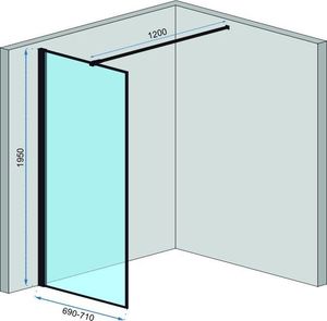 Rea REA-K7631 ŚCIANKA PRYSZNICOWA BLER BLACK 120X195 REA // KN.REA.ŚCIA-BLER-120 3
