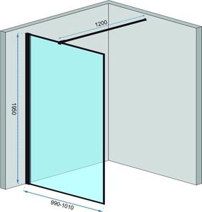 Rea REA-K7631 ŚCIANKA PRYSZNICOWA BLER BLACK 120X195 REA // KN.REA.ŚCIA-BLER-120 6