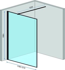 Rea REA-K7631 ŚCIANKA PRYSZNICOWA BLER BLACK 120X195 REA // KN.REA.ŚCIA-BLER-120 8