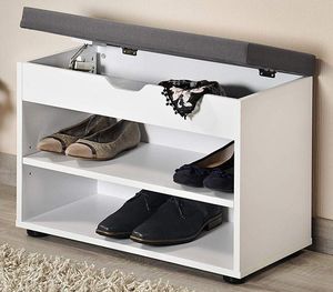 Kesper Szafka na buty biała Kesper 15914 ze schowkiem i siedziskiem 60x30x47cm uniwersalny 3