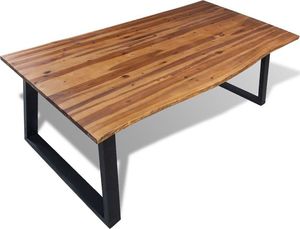 Elior Stół do jadalni z drewna akacjowego Amix 2X brązowy 1