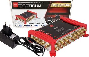 Opticum Multiswitch 5/12 Opticum OMS 512 PRO + zasilacz 1