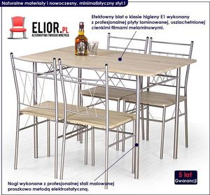 Elior Stół z krzesłami Danter 2