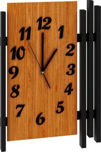 Elior zegar ścienny drewniany Tempo, dąb 1