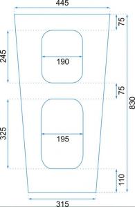 Umywalka Rea Daria wolnostojąca 44cm biała 5
