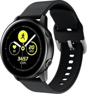 Alogy Pasek do Samsung Galaxy Watch Active 2 Alogy soft gumowy Czarny uniwersalny 3