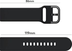 Alogy Pasek do Samsung Galaxy Watch Active 2 Alogy soft gumowy Czarny uniwersalny 5