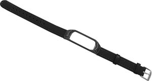 Alogy Skórzany pasek Alogy leather band do Xiaomi Mi Ban 3/ 4 czarny uniwersalny 4