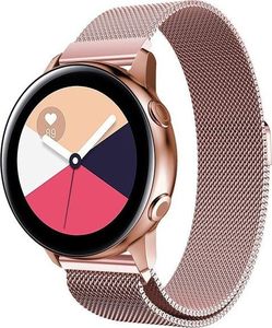 Alogy Milanese bransoleta pasek do Galaxy Watch Active 2 Alogy różowa uniwersalny 2