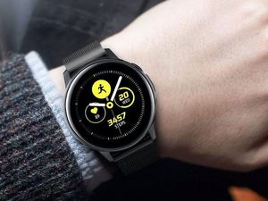 Alogy Milanese bransoleta pasek do Galaxy Watch Active 2 Alogy czarna uniwersalny 5