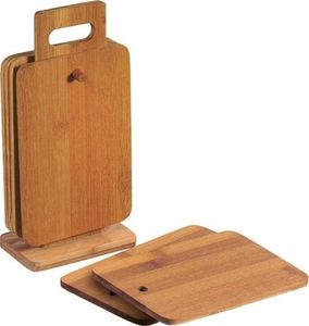 Deska do krojenia Kesper bambusowa 29.5x15cm 6szt. ze stojakiem 3