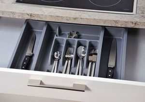 Kesper Wkład na sztućce do szuflady rozsuwany Szary 3