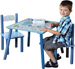 Kesper Stolik + dwa krzesełka dla dzieci KESPER Dino niebieski uniwersalny 1