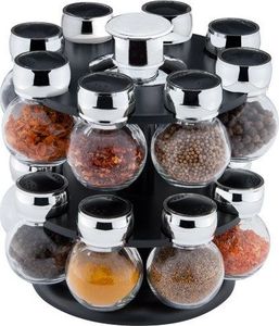 Forchetto Stojak na przyprawy obrotowy przyprawnik 16 słoiczków Forchetto Aromatico 4