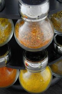 Forchetto Stojak na przyprawy obrotowy przyprawnik 16 słoiczków Forchetto Aromatico 5