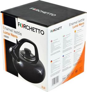 Forchetto Czajnik emaliowany Forchetto Luna 2,5l czarny uniwersalny 4
