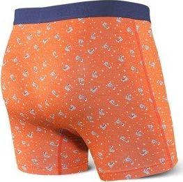 SAXX Bokserki męskie Ultra Boxer Brief Fly Orange Palm-Fetti r. S 2