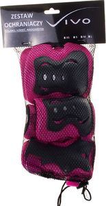 Vivo Ochraniacze na łyżworolki JR-510 różowo-srebrne r. S 2