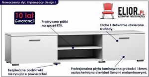 Elior Szafka RTV Pixelo - biała + wenge 2