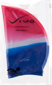Vivo Czepek silikonowy Vivo B-1313 multikolor czerwono-biało-niebieski Uniwersalny 2
