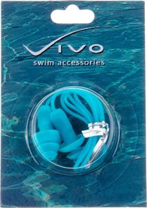Vivo Zatyczki do uszu+pasek Vivo silikon-PVC B-2005 jasno niebieski Uniwersalny 2