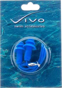 Vivo Zatyczki do uszu+pasek Vivo silikon-PVC B-2004 ciemno niebieskie Uniwersalny 2
