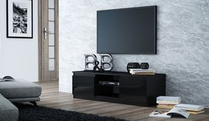 Elior Lakierowana szafka RTV Verta 5X - czarny połysk 3