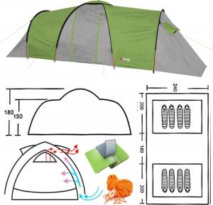 Namiot turystyczny Abarqs Clif 8A Vis a Vis 2