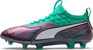 Puma Buty piłkarskie Puma One 1 IL Lth FG AG szaro-zielone 104925 01 40 3
