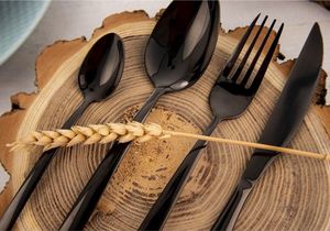 Orion Sztućce CZARNE Black Luxury zestaw sztućców 24 el. uniwersalny 7