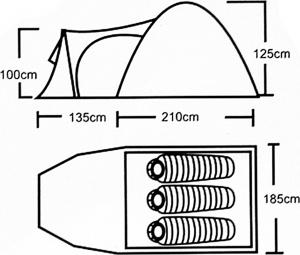 Namiot turystyczny Abarqs Vigo 3B 2
