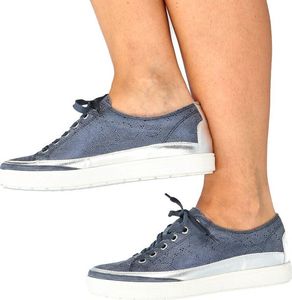 Caprice CAPRICE 9-23654-24 GRANATOWE - Trampki skórzane 38.5 11