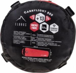 Elbrus Śpiwór Carrylight 800 Black/Flame Scarlet 2