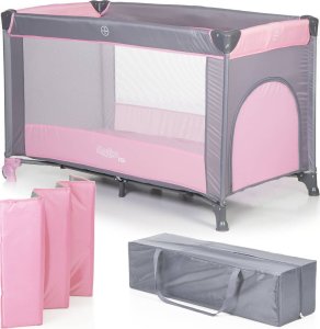 Moolino Łóżeczko turystyczne FUN różowe 2